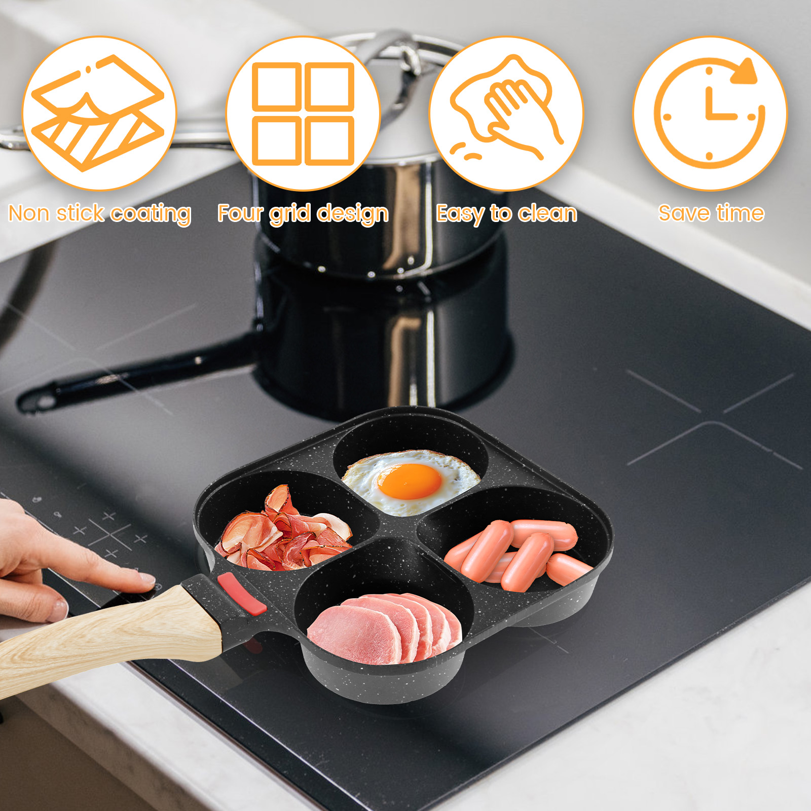 Egg Frying Pan Nonstick Pancak - Mini Pancake Griddle ulasan dan harga