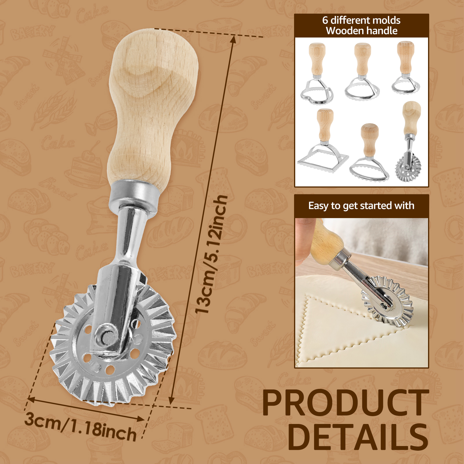6Pcs Ravioli Maker Set Ravioli - Dumpling Press Set ulasan dan harga