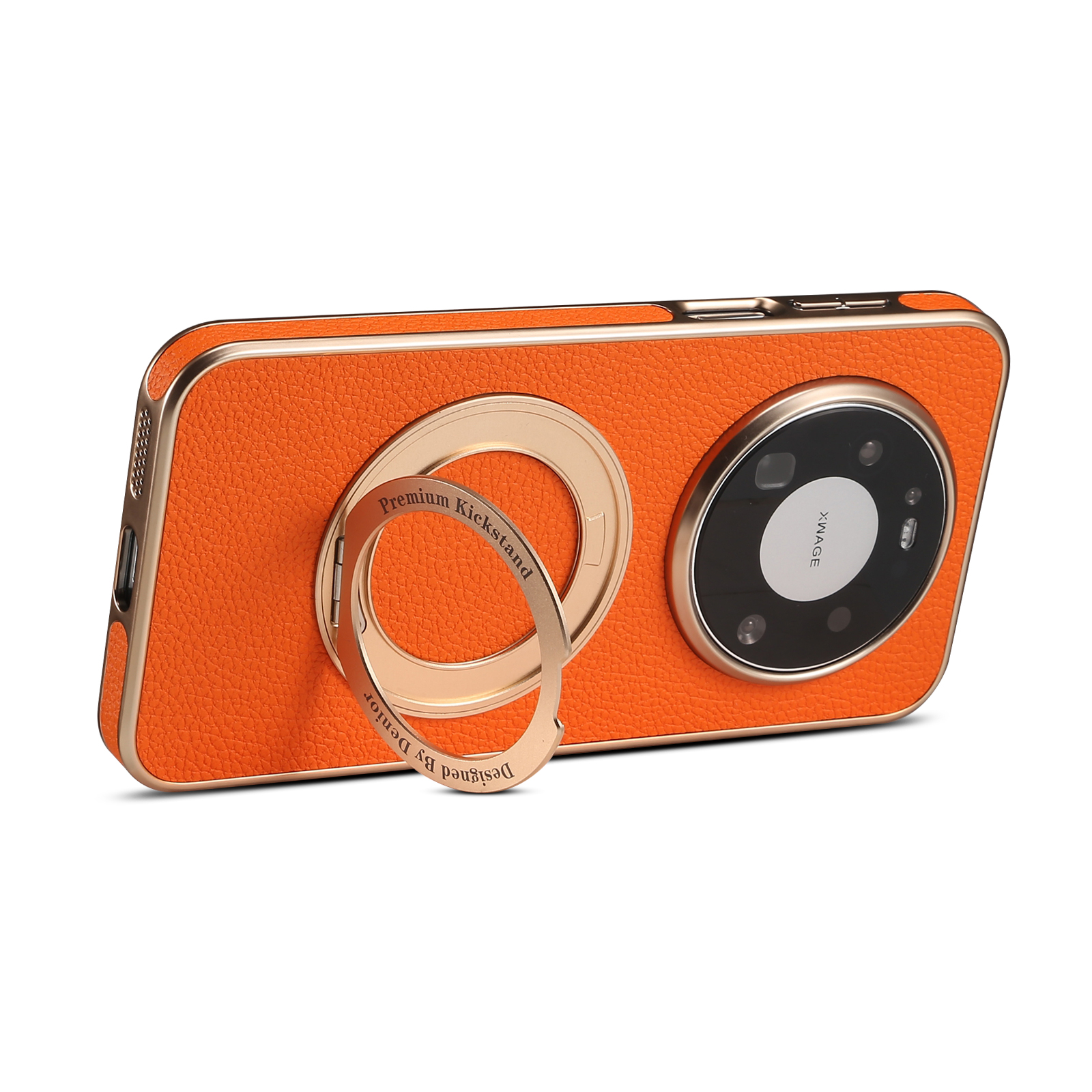 Denior Litchi Grain Phone Case - Taco Stand Holder ulasan dan harga