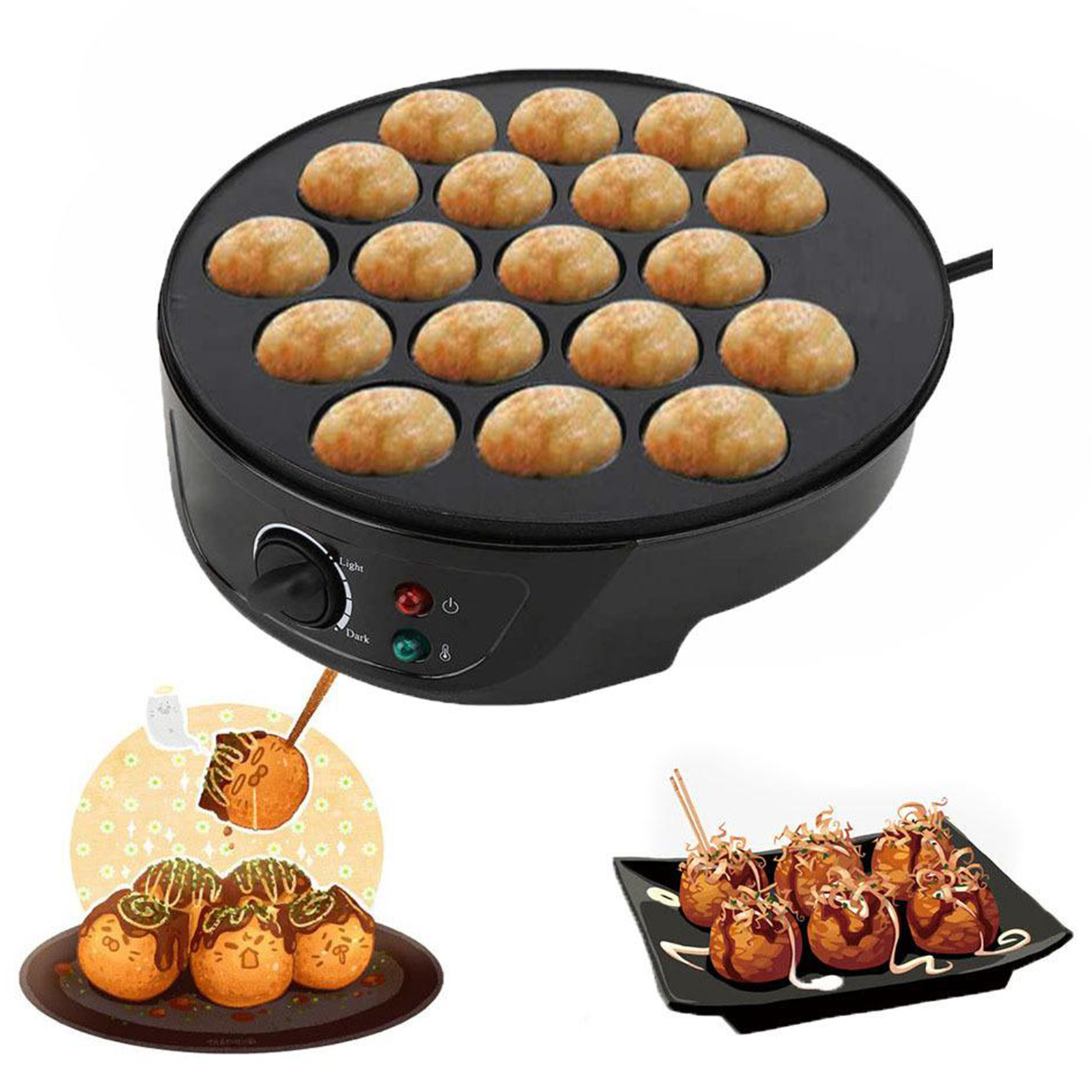 220V Baking Machine Household  - Takoyaki Grill Plate ulasan dan harga