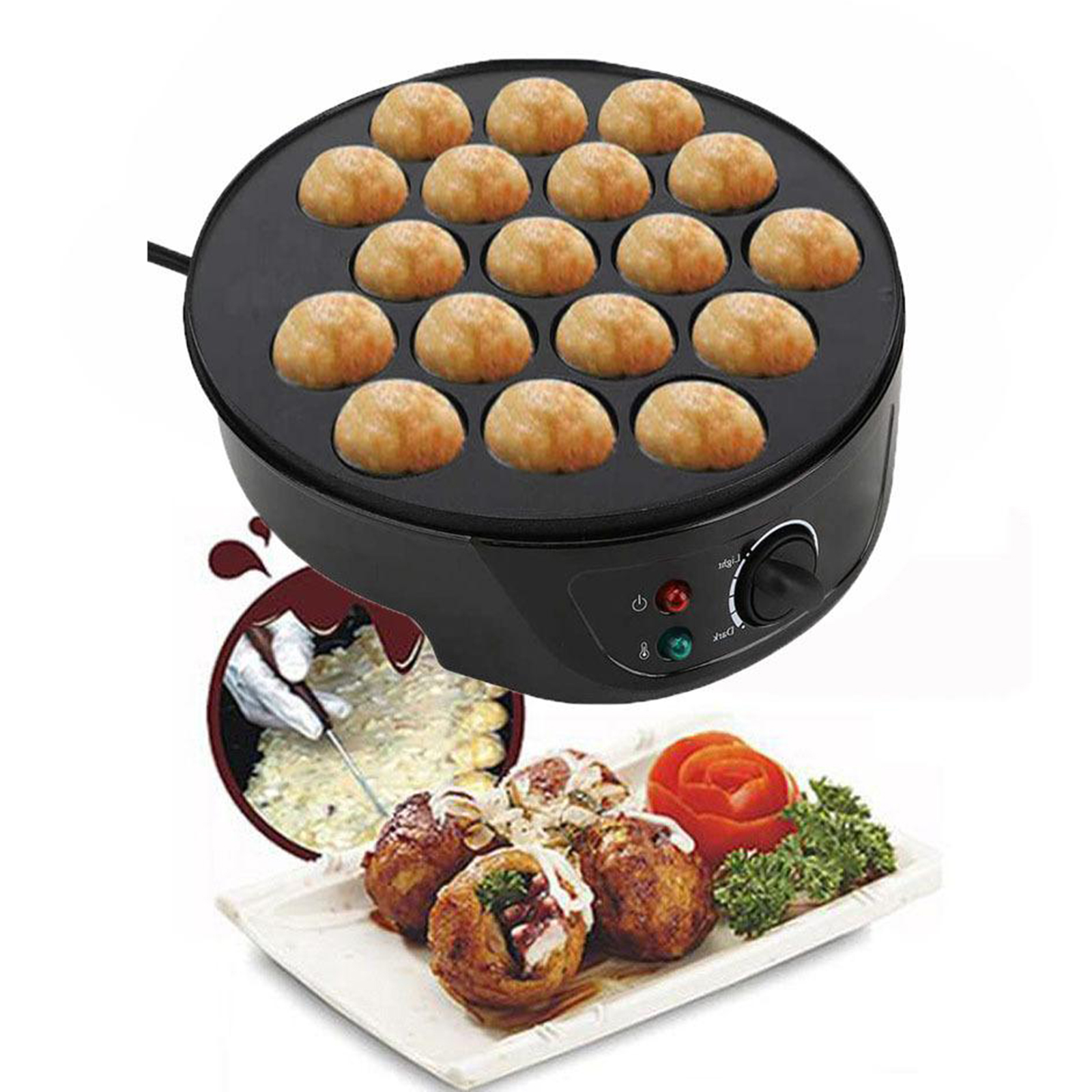 220V Baking Machine Household  - Takoyaki Grill Plate ulasan dan harga