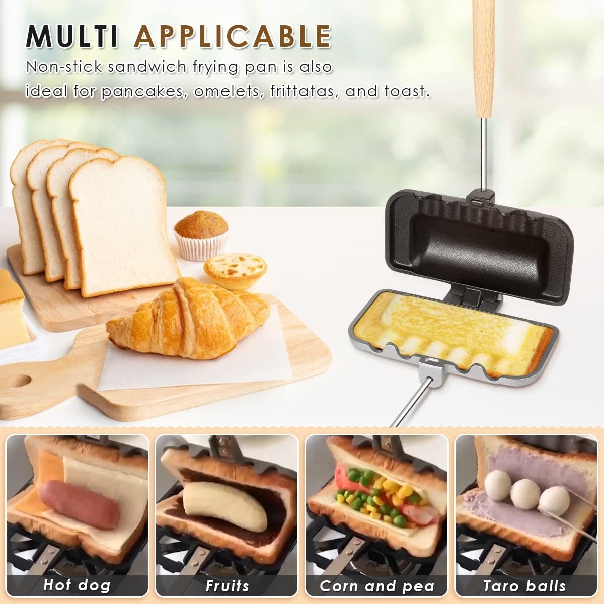 Double Sided Frying Pan, Sandw - Mini Pancake Griddle ulasan dan harga