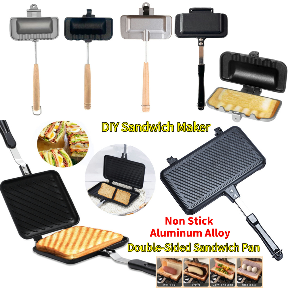 Double-Sided Sandwich Pan Non  - Hot Dog Press ulasan dan harga
