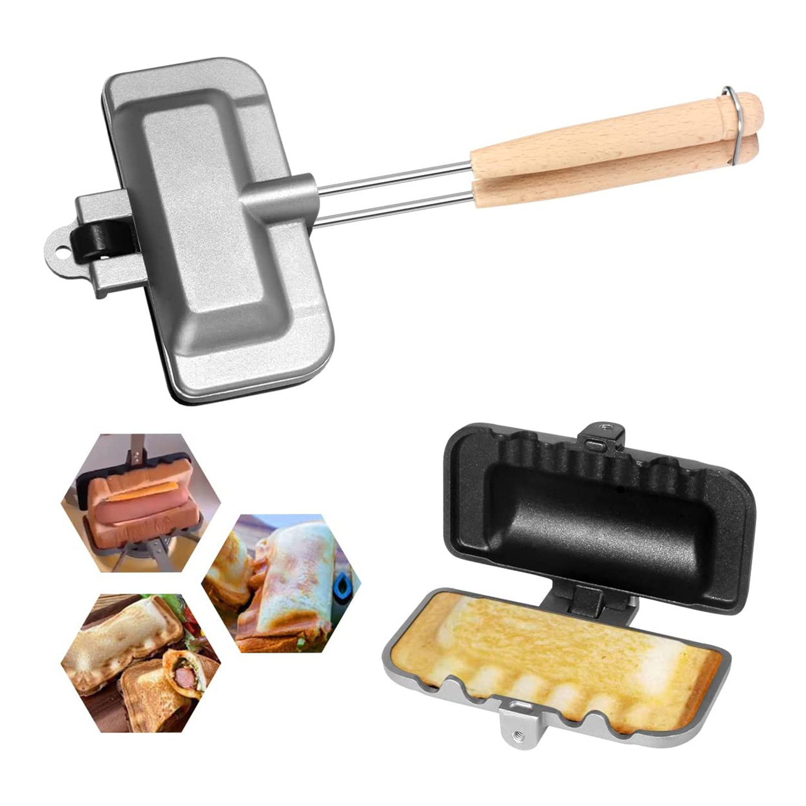 Double-Sided Sandwich Pan Non  - Hot Dog Press ulasan dan harga