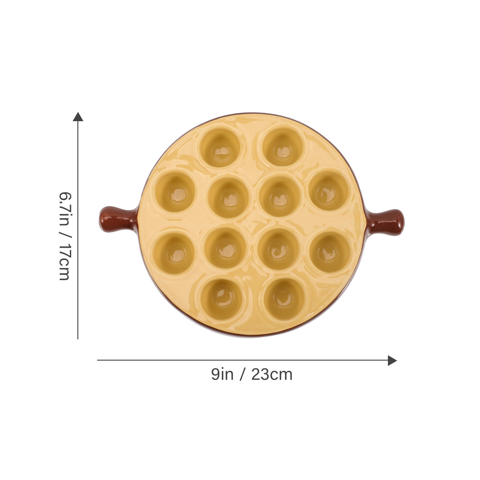 Ceramic Escargot Plate 12 Hole - Takoyaki Grill Plate ulasan dan harga