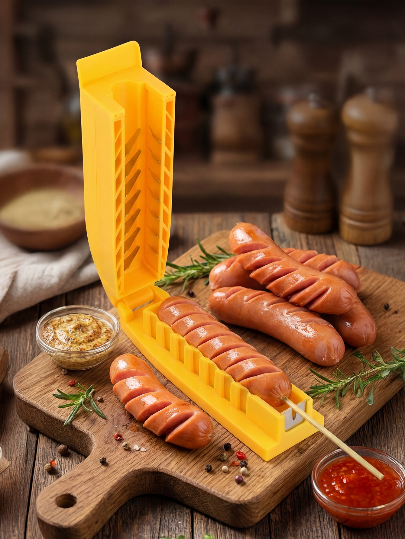 Manual Sausage Slicing Tool Re - Hot Dog Press ulasan dan harga
