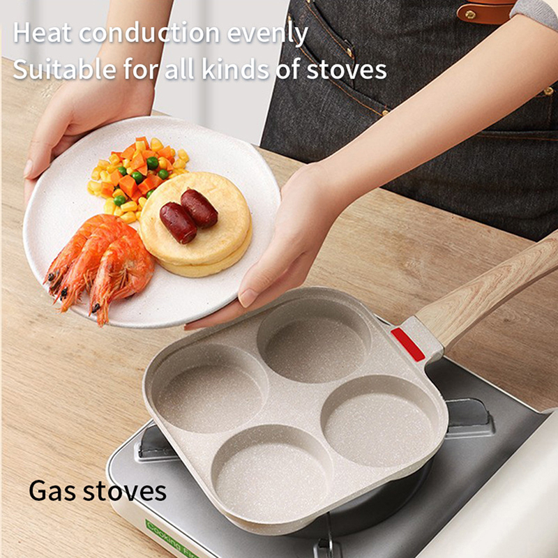 Four Hole Frying Pan With Lid  - Mini Pancake Griddle ulasan dan harga